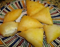 Cheese Briouats: Moroccan Pastries Stuffed with Cream Cheese